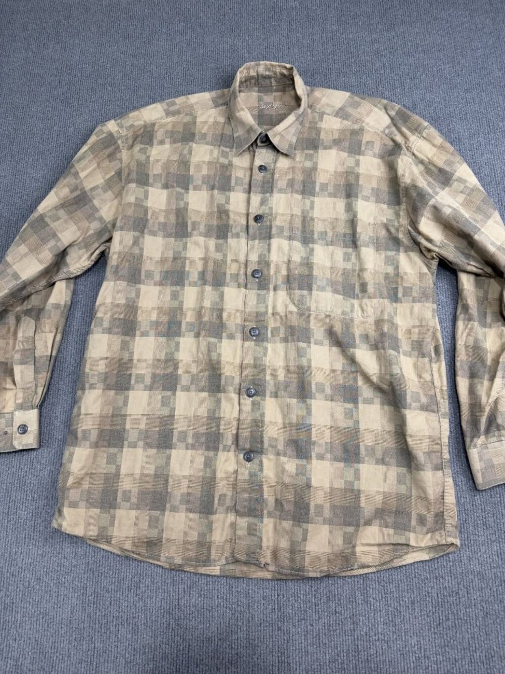 Jack Spade Studio Plaid Button Up Shirt Long Sleeve Mens L